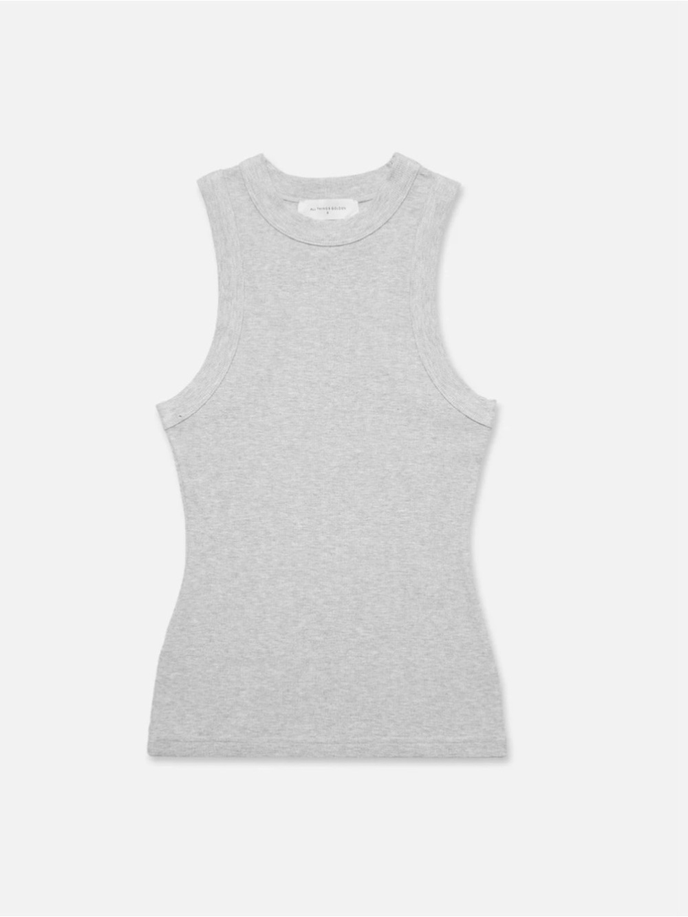 Abercrombie & Fitch Women's
Essential Tuckable High-Neck Rib Tank in gray, XS